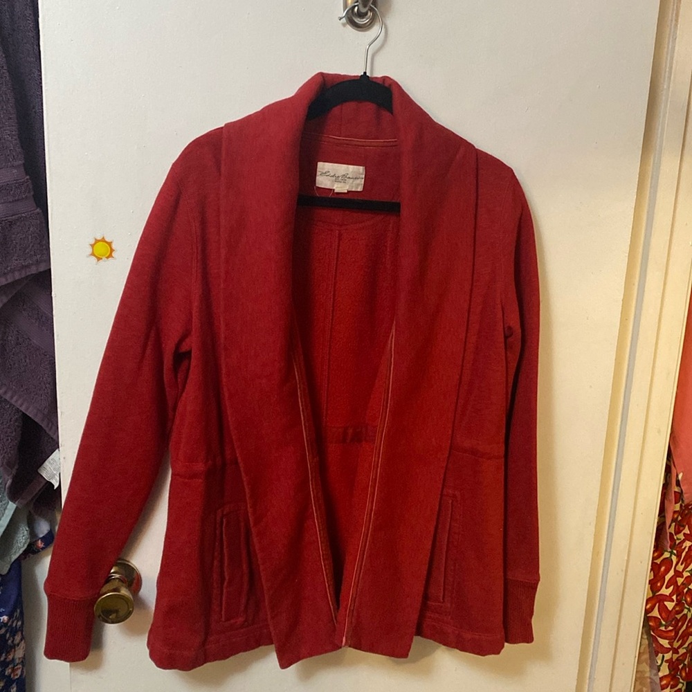 Eddie Bauer Red Cardigan